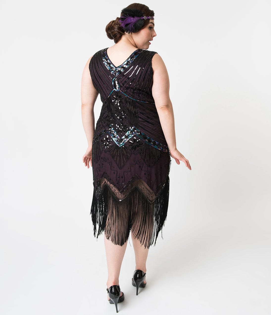 Gold Sequin Lina Fringe Flapper Dress